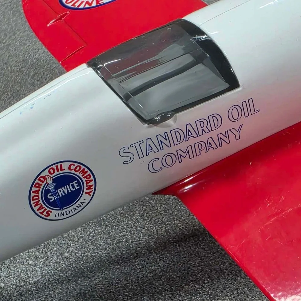 Standard Oil Co Airplane Diecast Red Excellent Stanolind Gasoline A-01